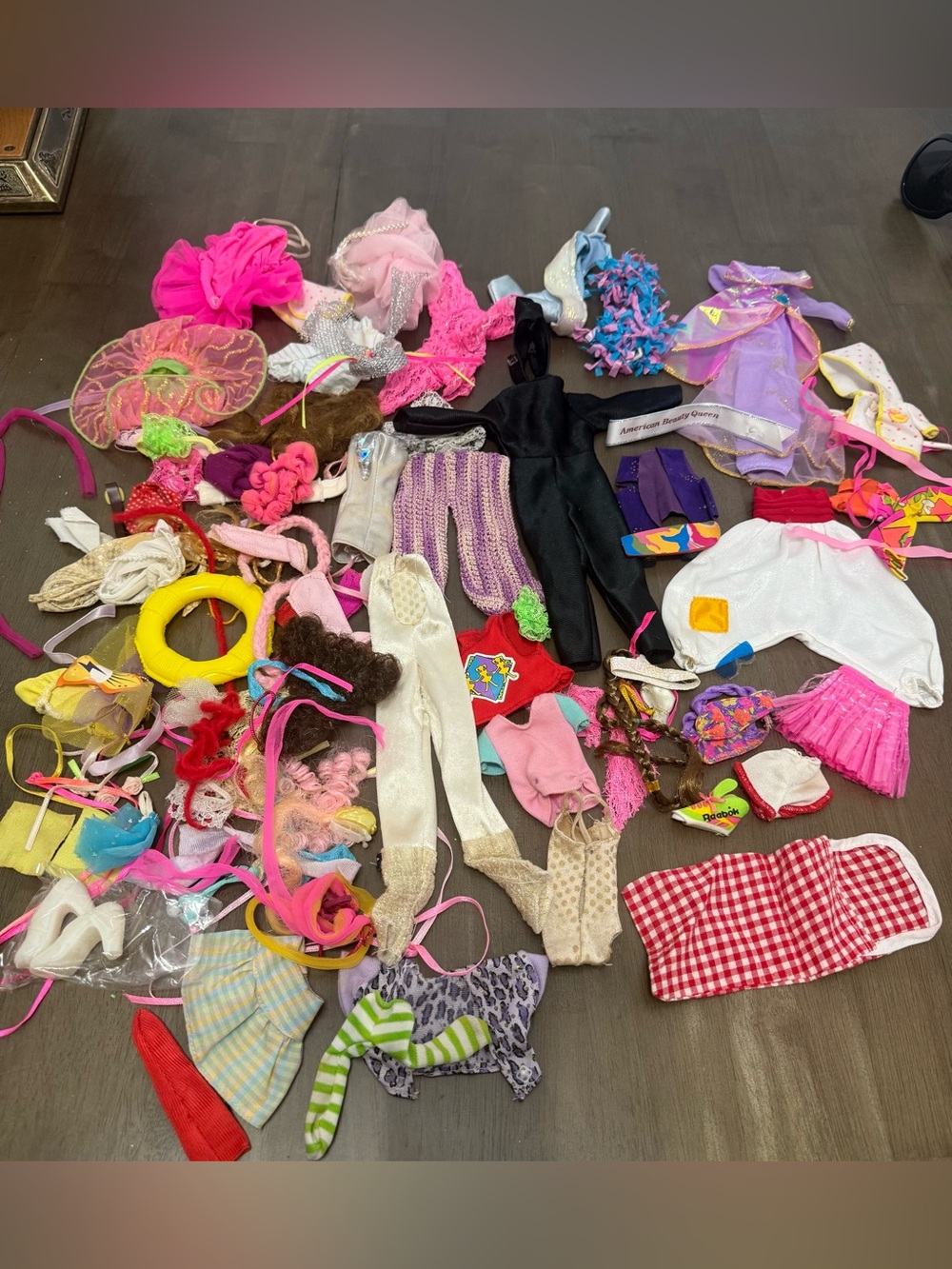 lot of vintage Barbie and fashion doll clothes, 80s and 90s